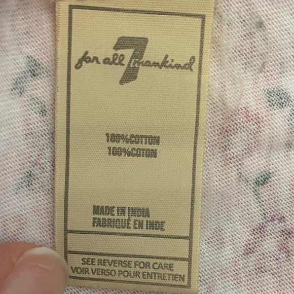 7 For All Mankind Long Sleeve Flower Romper 6-9m - Picture 5 of 7